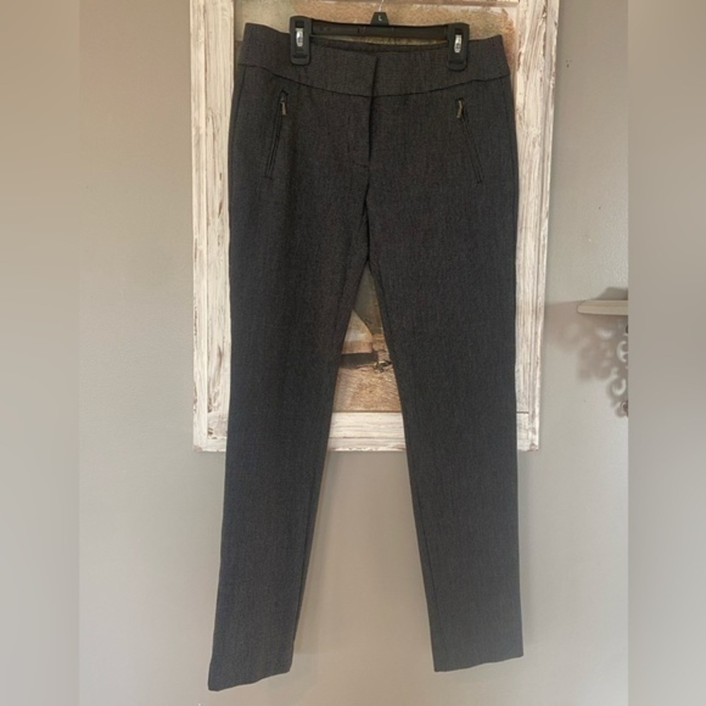 LOFT Casual Black Chino Pants Size 2 Small Print Pattern
